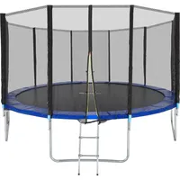 Tectake Garfunky 427 cm inkl. Sicherheitsnetz und Leiter schwarz/blau