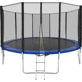 Tectake Garfunky 427 cm inkl. Sicherheitsnetz und Leiter schwarz/blau