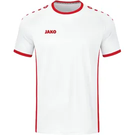 Jako Primera (Kurzarm), weiß/sportrot 140