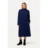 Ulla Popken Sweatkleid Struktur Blau 50/52