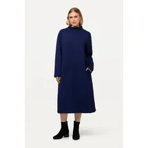 Ulla Popken Sweatkleid Struktur Blau 50/52