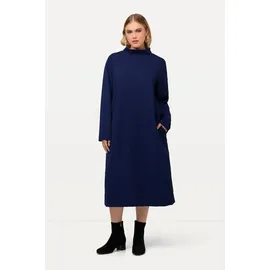 Ulla Popken Sweatkleid Struktur Blau 50/52