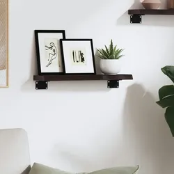 vidaXL Wandregal Dunkelbraun 40x10x2 cm Massivholz Eiche Behandelt
