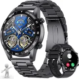 JUNG LIGE Smartwatch Damen & Herren Fitnessuhr, mit Bluetooth Smartwatch (3,53 cm/1,39 Zoll) mit Telefon Funktion, 100+ Trainingsmodi, mit Android )