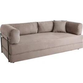 homsy by ana johnson Schlafsofa HOMSY BY ANA JOHNSON "Folda Dauerschläfer, B: 206 cm, Liegefl. 181x198 cm", taupe, B:206cm H:72cm T:94cm, Sofas, Schlafsofa, mit Bett-/Schlaffunktion, inkl. 1x Zierkissen, Tonnentaschenfederkern