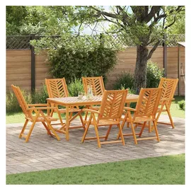 vidaXL Garten Essgruppe 7-tlg. Braun