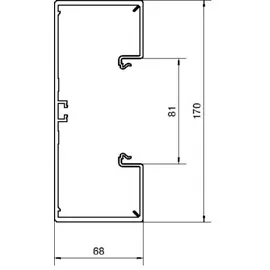 Hager Tehalit Brüstungskanal-Unterteil zu BR 68x170mm vw BR6517019016