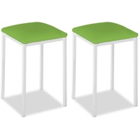 ASTIMESA Küchenstuhl aus Metall mit offener Rückenlehne, grün, 41 cm x 45 cm x 40 cm