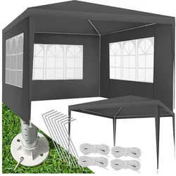 tectake® Pavillon, 3 x 3 m, im Stecksystem, mit UV-Schutz, wasserdicht