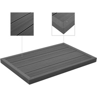 Tidyard Multifunktionale rutschfeste WPC-Platte Bodenelement für Solardusche Poolleiter WPC 101 x 63 x 5,5 cm,Holz-Kunststoff-Verbundwerkstoff