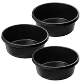 KADAX Mörtelwanne, Baueimer, Mörtelkübel mit Griffen, Mörteleimer aus Kunststoff, runder Eimer für Baustelle, Garten, Stabiler Wassereimer, Zementeimer, Putzeimer (3, 14 L)