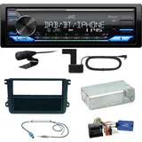 JVC KD-X482DBT Bluetooth DAB Einbauset für EOS Polo Caddy Amarok Scirocco