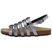 GEOX D BRIONIA F Flat Sandal, Gun, 41 EU