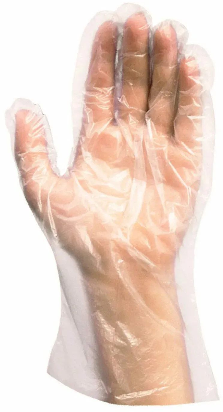 PE-Einweghandschuhe für Herren, transparent, 100 Stk.
