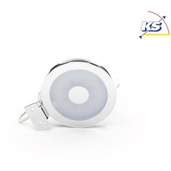 Deko-Light LED Möbelaufbauleuchte SPIEGEL RUND, IP44, 12V DC, 4.5W 4000K 300lm, Silber / Chrom D-687130