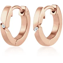 Elli DIAMONDS Creolen Basic Diamant (0,03 ct.) roségold 925 Silber onesize