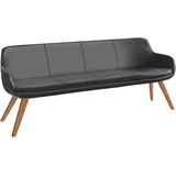 Musterring Essbank MUSTERRING "Tavia", grau (dunkelgrau, wildeiche), B:220cm H:87cm T:66cm, Sitzbänke, Essbank, Stativgestell Wildeiche massiv geölt, Breite 180, 200 oder 220 cm