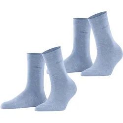 Socken ESPRIT "Basic Easy", Damen, Gr. 35-38, blau (jeans), Baumwollmischung, unifarben, normal, Socken, ohne einschneidendes Bündchen, Basic-Socke, Uni-Strümpfe atmungsaktiv
