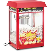 Royal Catering Popcornmaschine - 6 kg/h - Retro-Design 195 / 235 °C - rot -