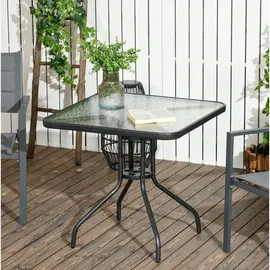 modfu Gartentisch 76 x 76 x 72 cm Schwarz