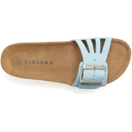 ELBSAND Sandale, Mule, offener Schuh, Sommerschuhe, Lederpantolette hellblau Größe 44 - Hellblau - 44