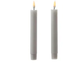 Deluxe Homeart Mia LED Stabkerzen 15 cm 2 St. weiß