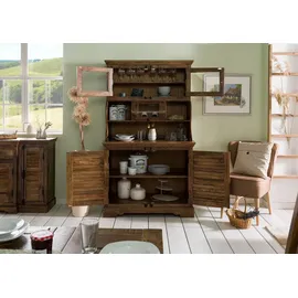 Massivmoebel24 Buffet Mango 110 x 55 x 190 cm Dunkelbraun Geölt