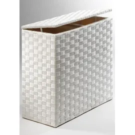 Locker Wäschesortierer Nylon geflochten, Höhe 64 cm weiß