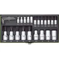 PROXXON Steckschlüssel-Bit-Einsatz-Set 1/4 (6,3 mm), 1/2 (12,5 mm) 24-tlg.