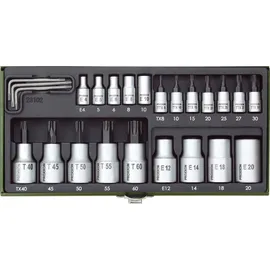 PROXXON Steckschlüssel-Bit-Einsatz-Set 1/4 (6,3 mm), 1/2 (12,5 mm) 24-tlg.