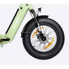 Touroll E-Bike Klapprad Elektrofahrrad mit 20 Zoll Fat Tire, 48V 15Ah Abnehmbarer für Lange Reichweite bis zu 120 km, 7 Gang Getriebe mit Mehrfache Dämpfung,Reichweite Max 90km 7-Gang-All-Terrain Ebike Herren für MTB, Strand & Schnee