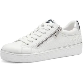Marco Tozzi Sneaker Damen Weite E Weiß/Silber 39