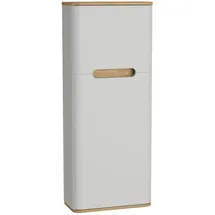 Vitra Sento Hochschrank Compact 2 Türen Türanschlag rechts 50 x 22 x 122 cm Hellgrau Matt
