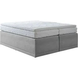 Boxspringbett, grau, B:180cm L:200cm, WESTFALIA SCHLAFKOMFORT, Komplettbetten
