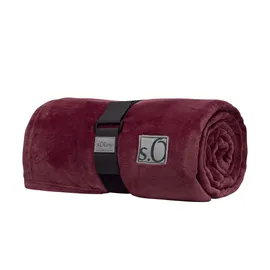 s.Oliver Kuscheldecke Kuschelsoft 150 x 200 cm Polyacryl Rot Bordeaux