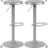 CLP Barhocker Williston 2er Set höhenverstellbar drehbar Silber
