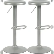 CLP Barhocker Williston 2er Set höhenverstellbar drehbar Silber