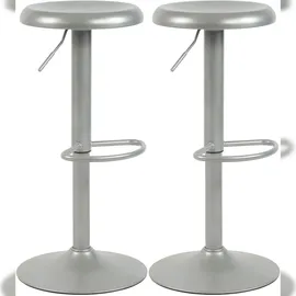 CLP Barhocker Williston 2er Set höhenverstellbar drehbar Silber