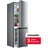 HKGK14349BI Kühl-Gefrierkombination (175 l, 1430 mm hoch, Silber)