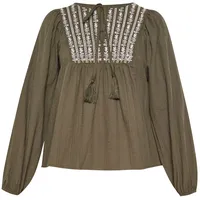 Gaya Bluse Boho grün / weiß S