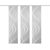 HOME WOHNIDEEN Schiebegardine TIBERIO 3er SET (3 St), Paneelwagen, blickdicht, Schiebegardine 3er SET TIBERIO grau
