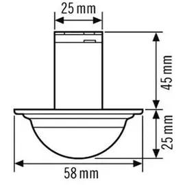 ESYLUX Deckenbewegungsmelder EB, 360 Grad MD-C 360i/12 mini