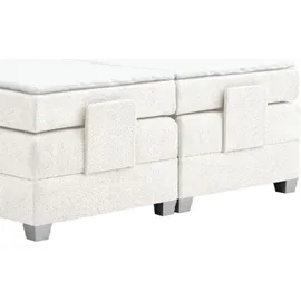 Inter Boxspringbett Bern 200x200 cm mit Motor weiß Coral 70 - Weiß