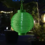 MARELIDA LED Solar Lampion 20cm Party Balkon Terrasse Gartenbeleuchtung Lichtsensor grün
