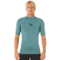 Rip Curl Waves Upf Perf Kurzarm-rashguard - Bluestone -