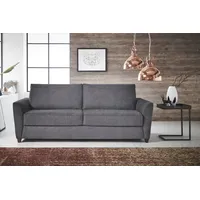 Schlafsofa BALI "Dallas", grau (hellgrau), B:215cm H:93cm T:103cm, Sofas, Dauerschlaffunktion, mit Lattenrost und Matratze, Topseller