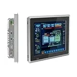 SunKol 12,1 Zoll lüfterloser Industrie-Panel-PC, All-in-One Panel-PC mit kapazitivem Touchscreen, 2xUSB2.0, 2xUSB3.0, HDMI, 2xRS232, LAN (I5-7200U, 8 GB RAM, 512 GB SSD)