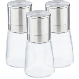 Gravidus Gewürzmühle 3er Set Silber unbefüllt