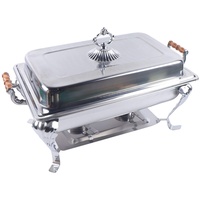 CuCummoo Edelstahl Speisenwärmer Warmhaltebehälter Chafing Dish Profi Set Edelstahl Warmhaltebehälter Essen Speisewärmer Wärmebehälter Chafing Dishes Speisenwärmer für Catering Buffet und Party