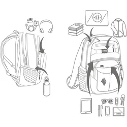Nitro Rucksack HERO BLACK NOISE grau